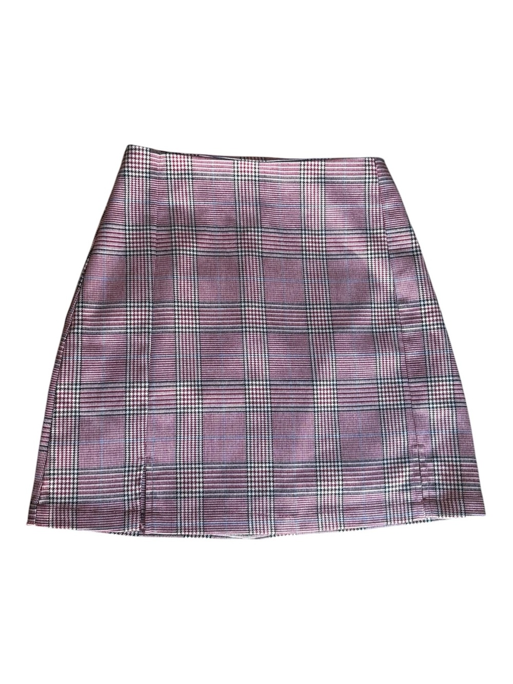 Brandy Melville Pink Plaid Mini Skirt
